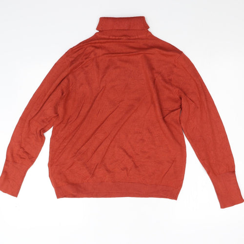 Intuition Womens Orange  Knit Pullover Jumper Size 14