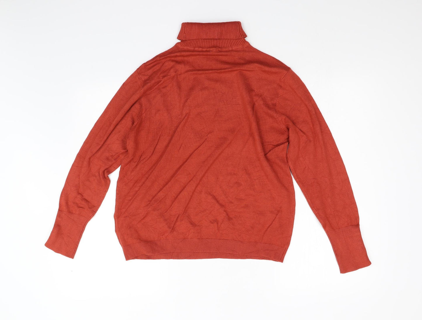 Intuition Womens Orange  Knit Pullover Jumper Size 14