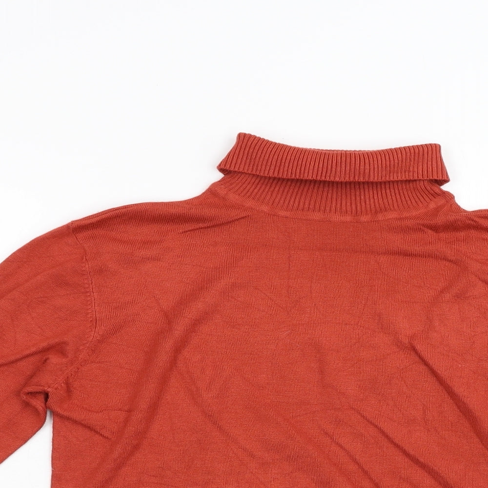 Intuition Womens Orange  Knit Pullover Jumper Size 14