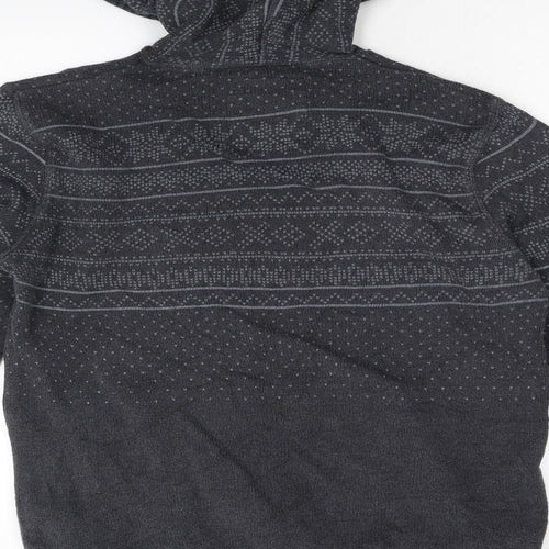 NEXT Mens Grey  Knit Pullover Hoodie Size M