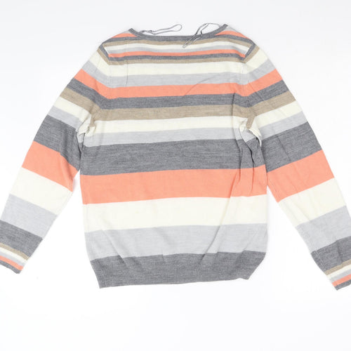 Bonmarché Womens Multicoloured Striped Knit Pullover Jumper Size 12