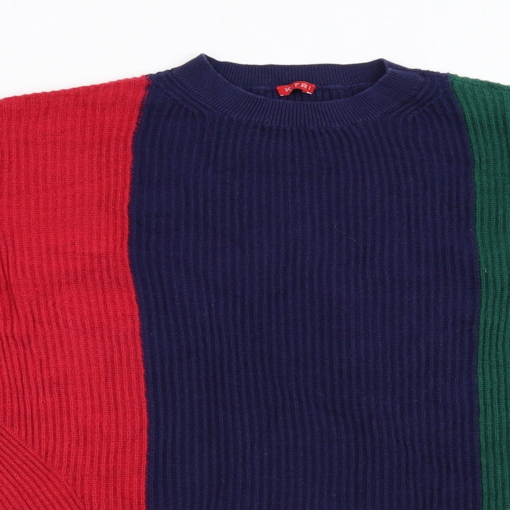 Kitri Mens Multicoloured  Knit Pullover Jumper Size S