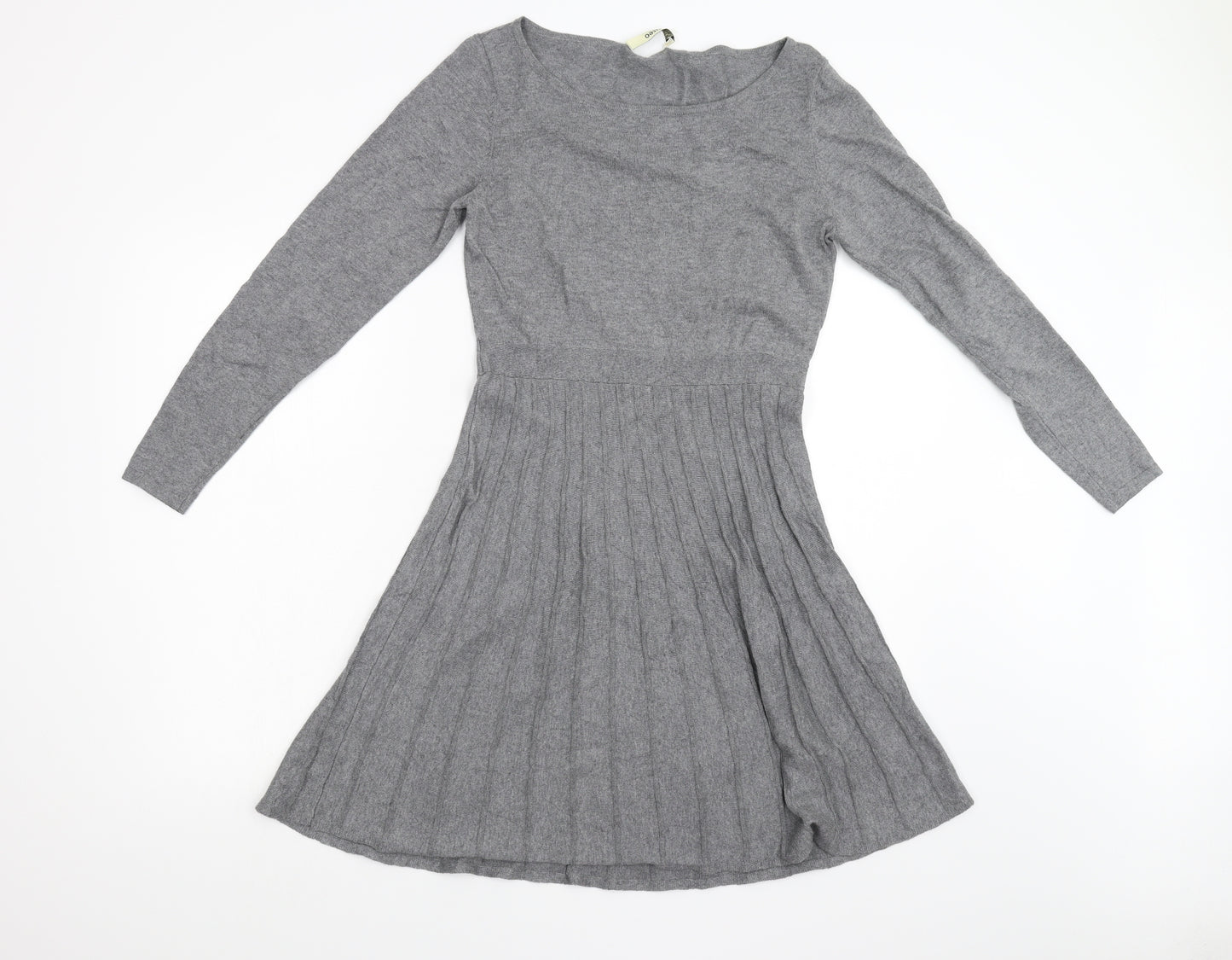 Oasis Womens Grey  Knit Fit & Flare  Size M