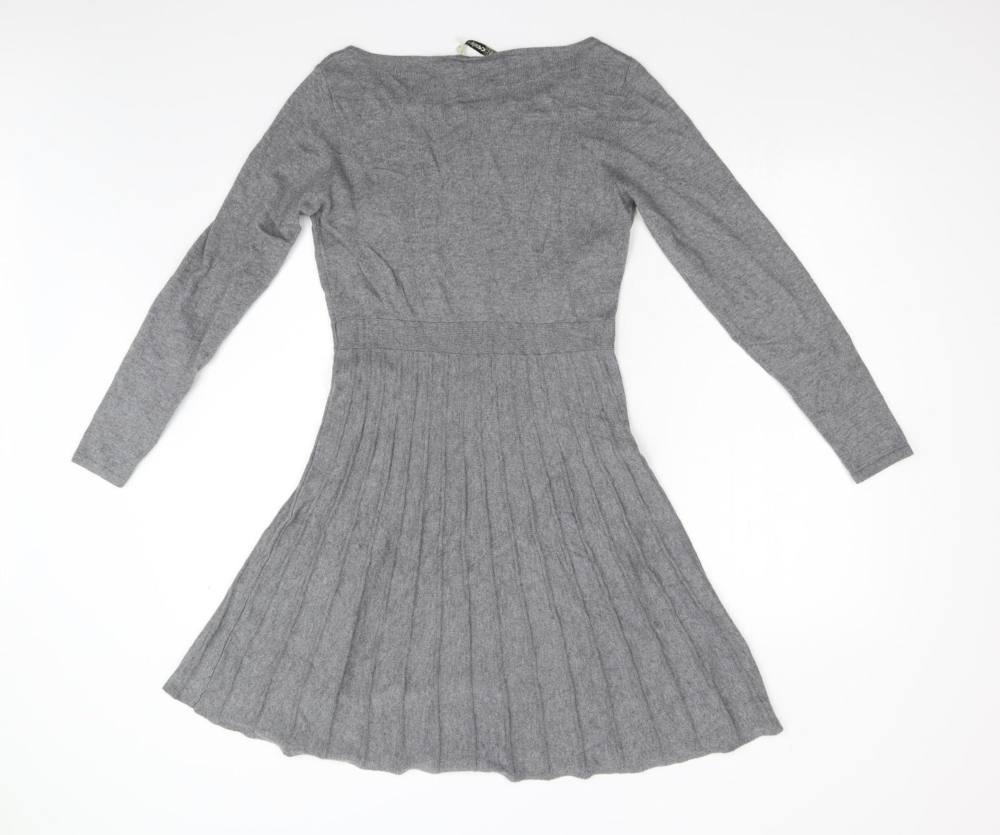 Oasis Womens Grey  Knit Fit & Flare  Size M