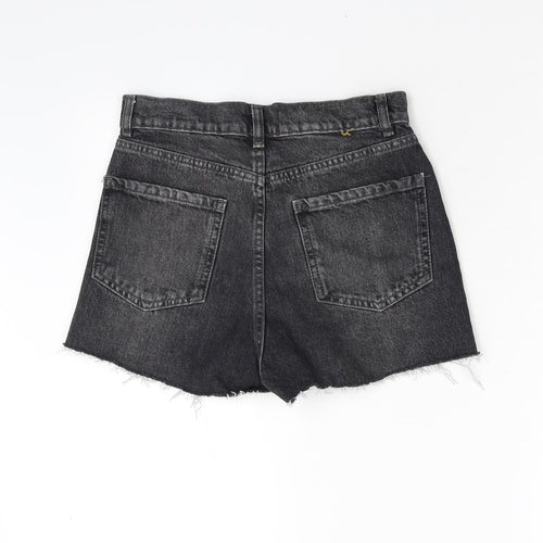 Primark Womens Black  Denim Hot Pants Shorts Size 8