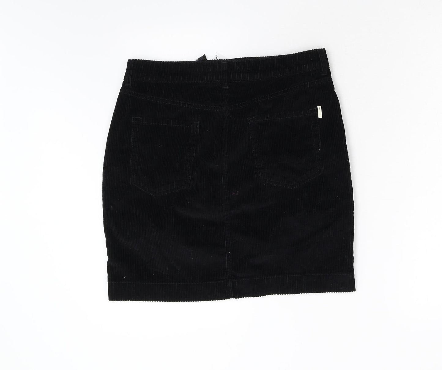 NEXT Womens Black  Corduroy Straight & Pencil Skirt Size 10