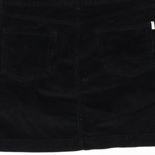 NEXT Womens Black  Corduroy Straight & Pencil Skirt Size 10