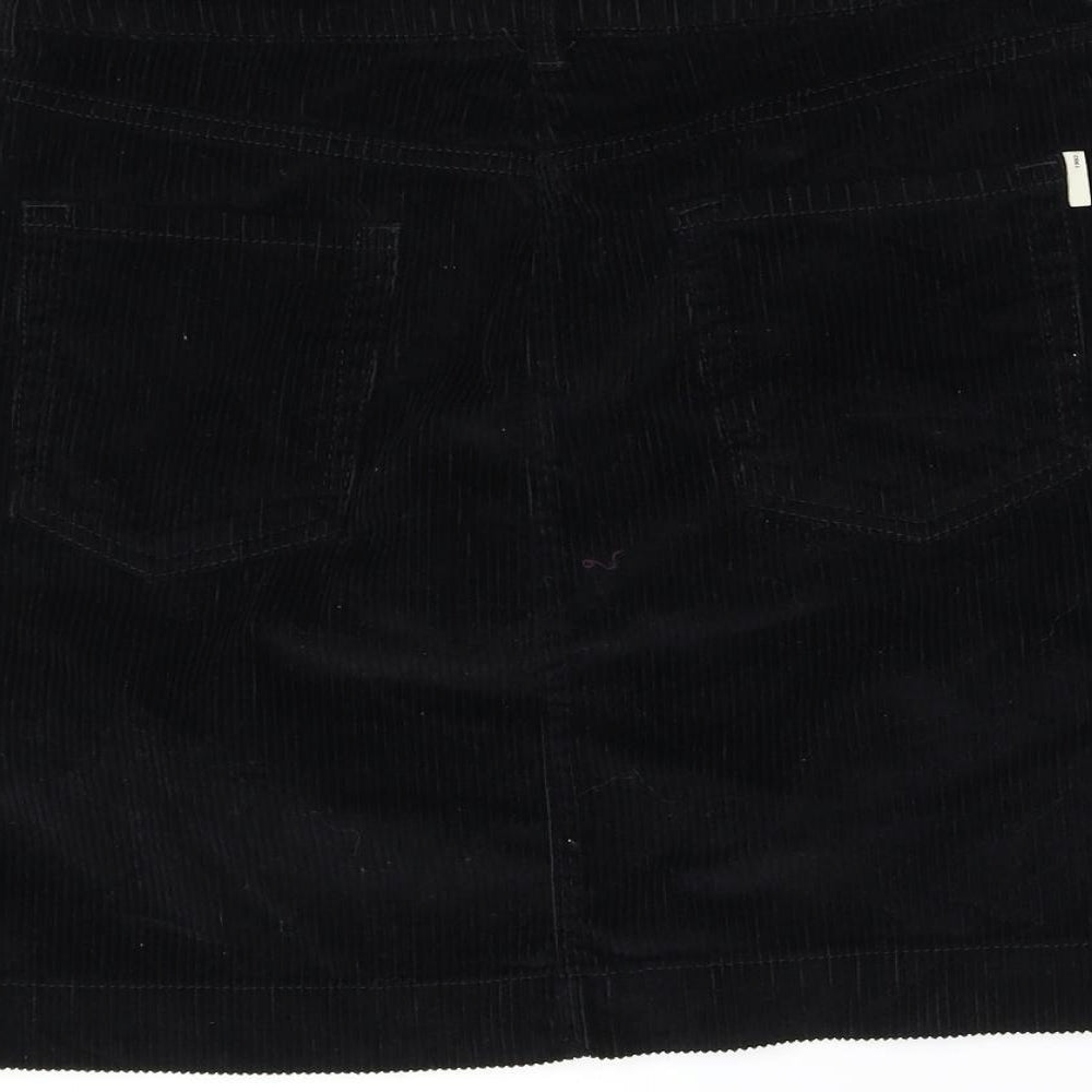 NEXT Womens Black  Corduroy Straight & Pencil Skirt Size 10