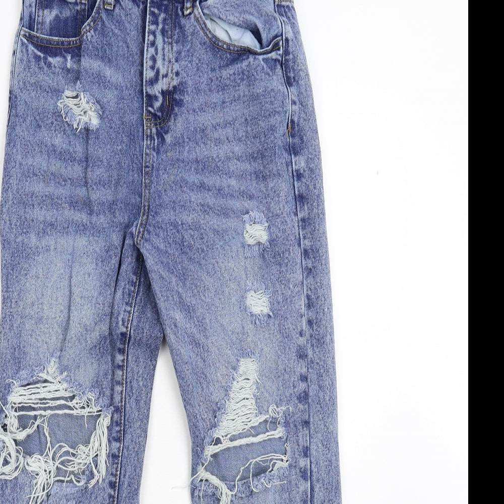SheIn Womens Blue  Denim Tapered Jeans Size XS L27 in