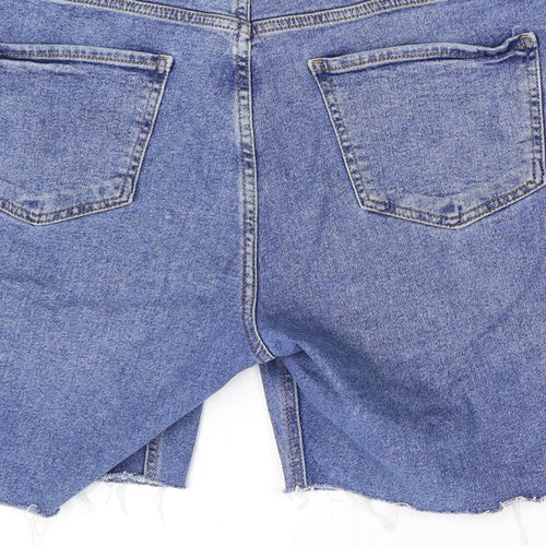 New Look Womens Blue  Denim Mom Shorts Size 18