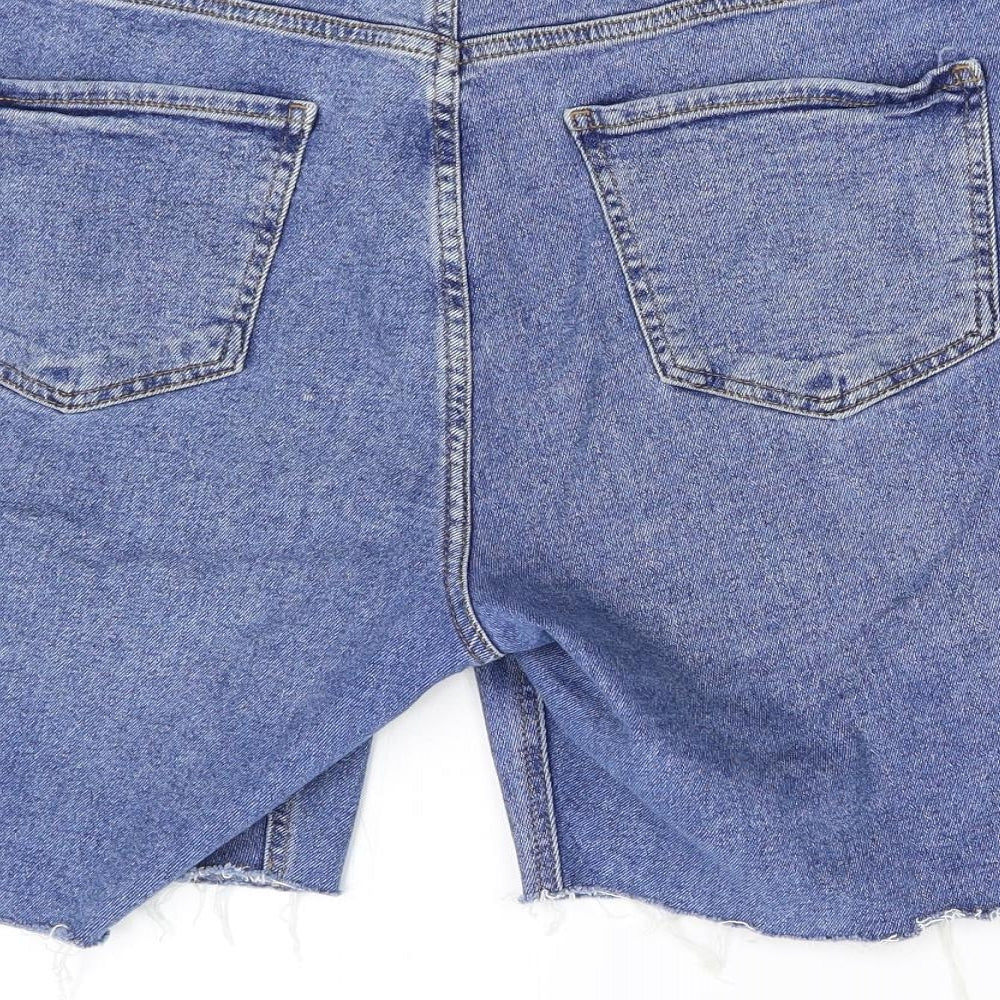 New Look Womens Blue  Denim Mom Shorts Size 18