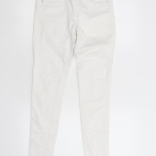 Primark Womens White  Denim Skinny Jeans Size 6 L28 in