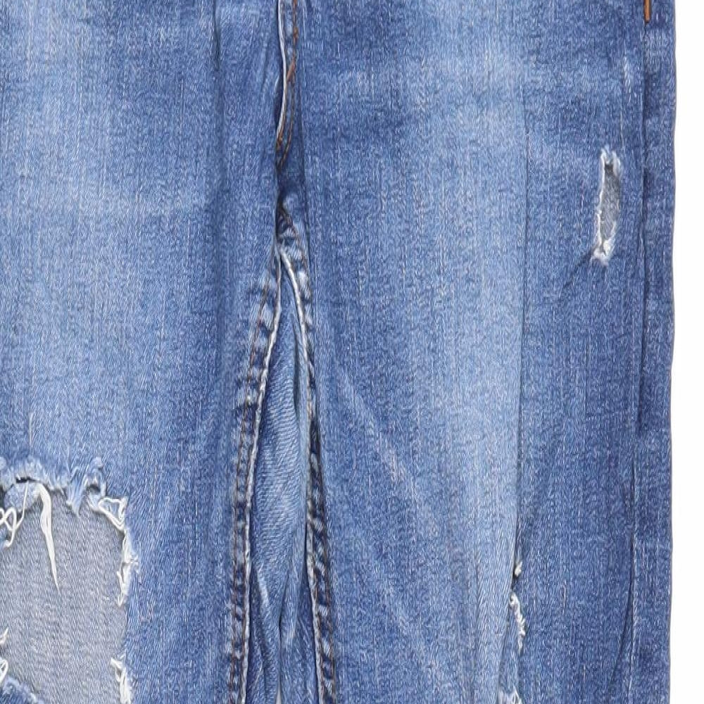 Denim & Co. Womens Blue  Denim Straight Jeans Size 12 L27 in