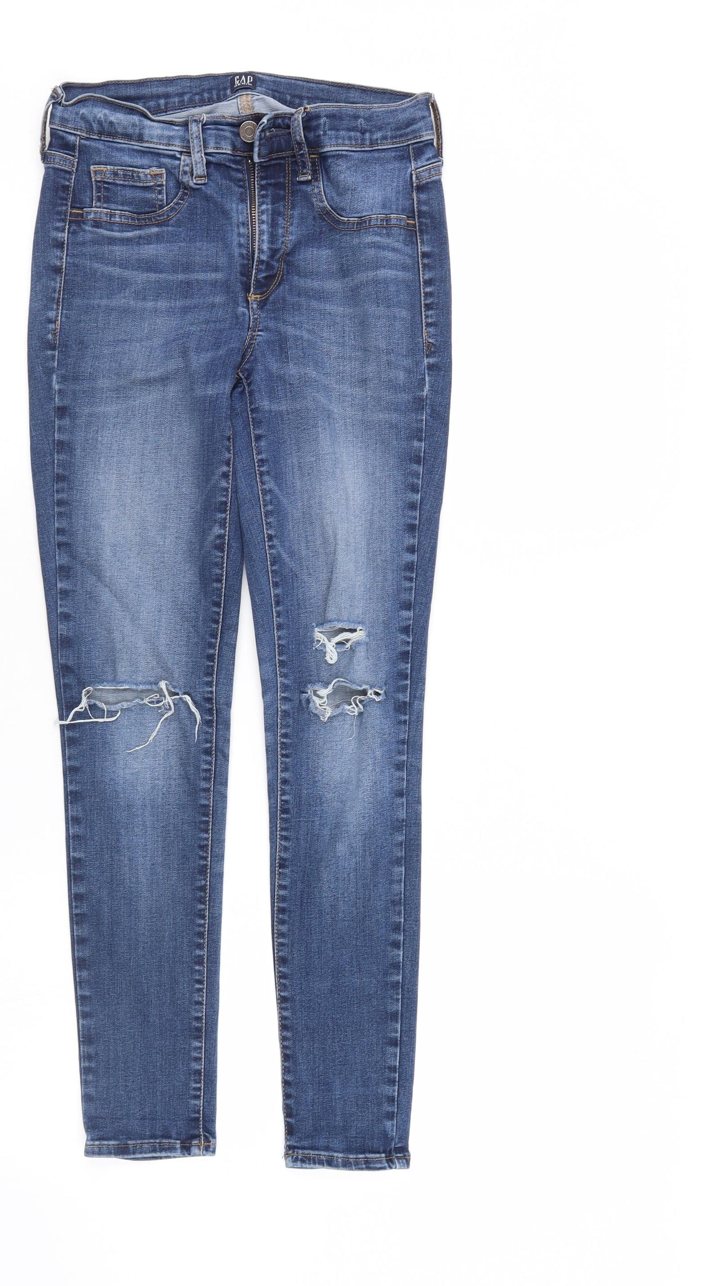 Gap Womens Blue  Denim Skinny Jeans Size 26 in L27 in