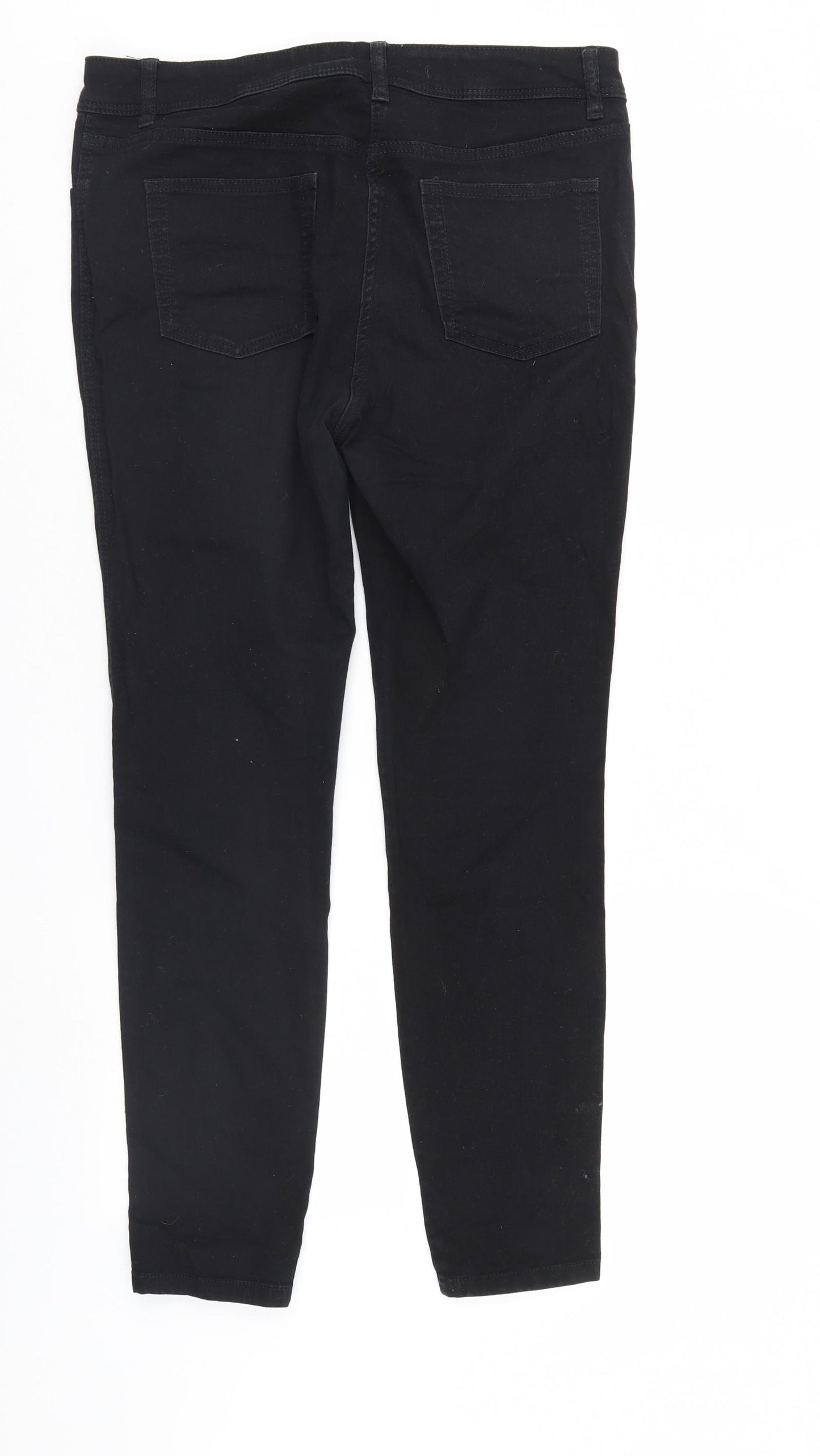 NEXT Womens Black  Denim Skinny Jeans Size 12 L29 in