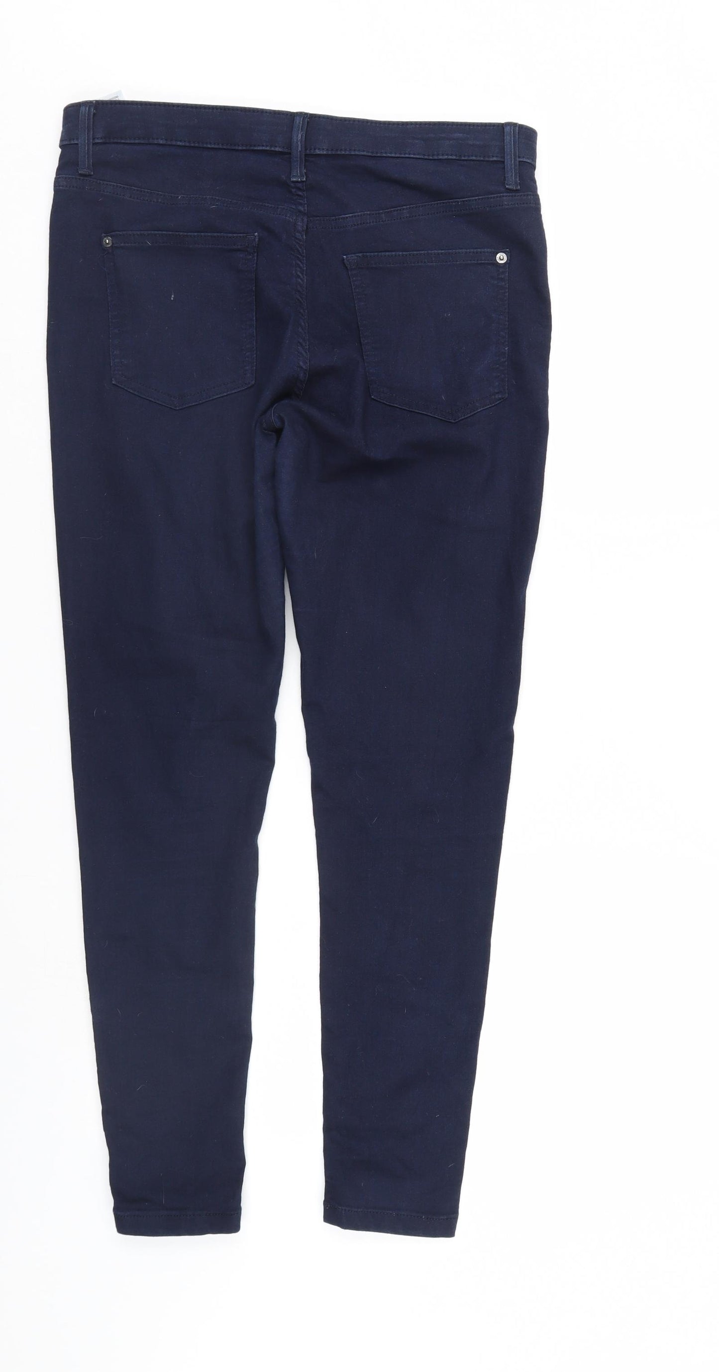 M&S Womens Blue  Denim Skinny Jeans Size 12 L29 in