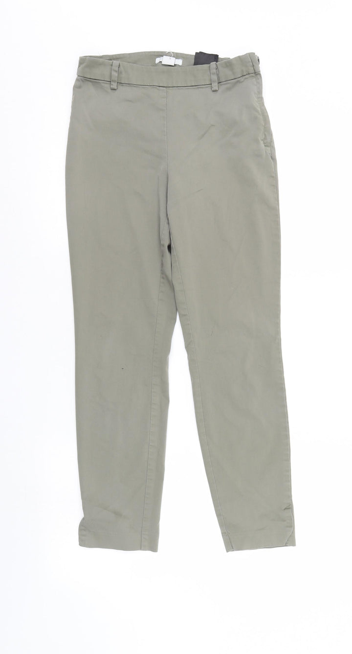 H&M Womens Green Trousers Size 8 L25 in