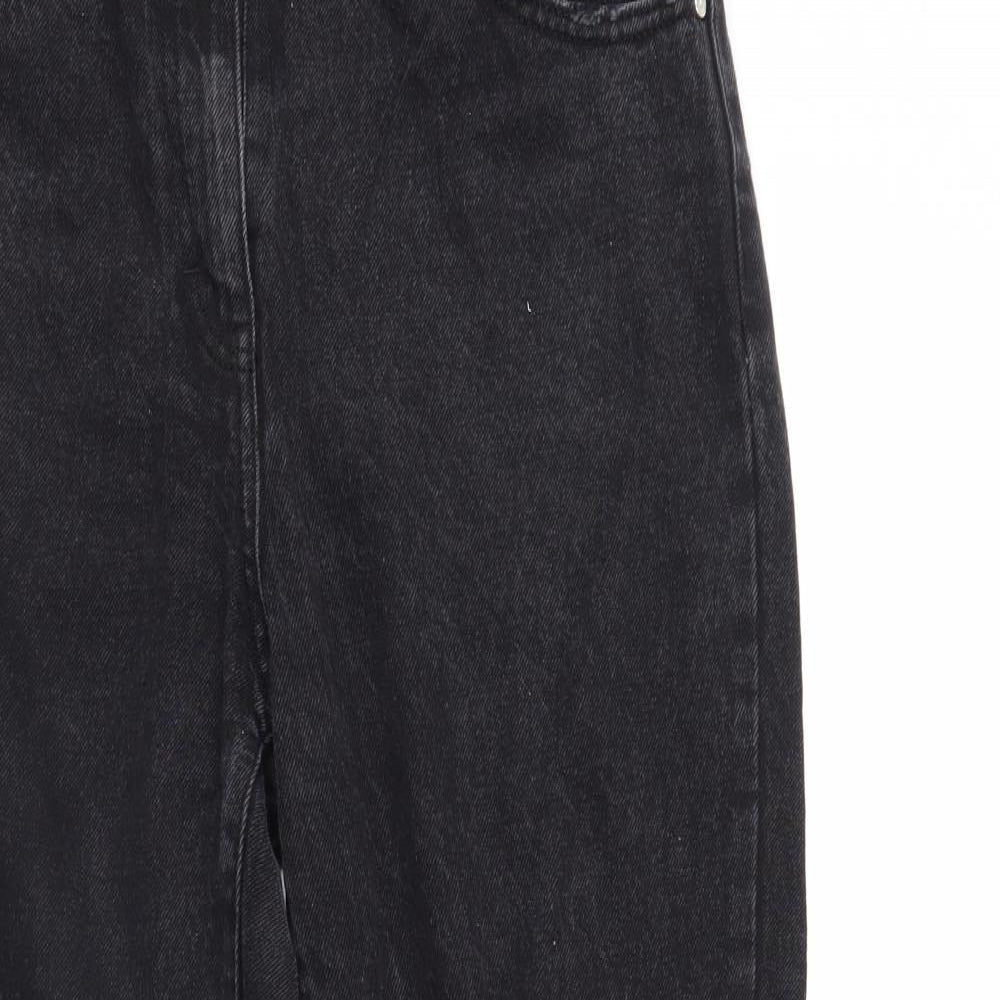 NEXT Womens Black  Denim Straight Jeans Size 14 L30 in