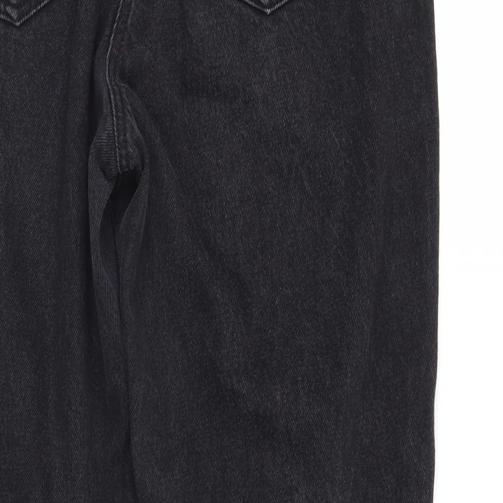 NEXT Womens Black  Denim Straight Jeans Size 14 L30 in