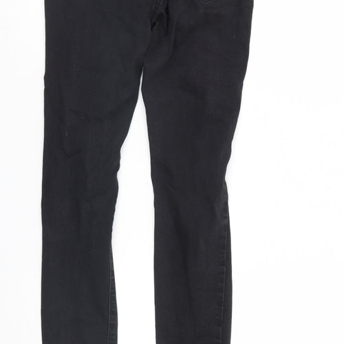 Preworn Womens Black  Denim Skinny Jeans Size 8 L29 in