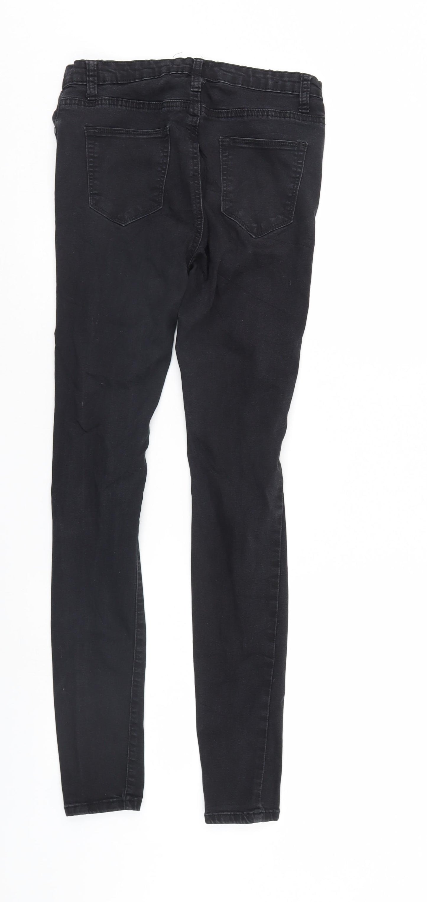 Preworn Womens Black  Denim Skinny Jeans Size 8 L29 in