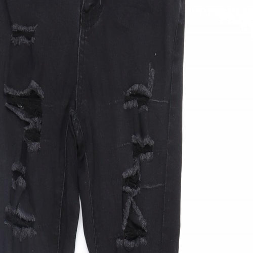 Preworn Womens Black  Denim Skinny Jeans Size 8 L29 in