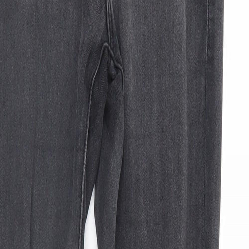 PRETTYLITTLETHING Womens Black  Denim Tapered Jeans Size 6 L28 in