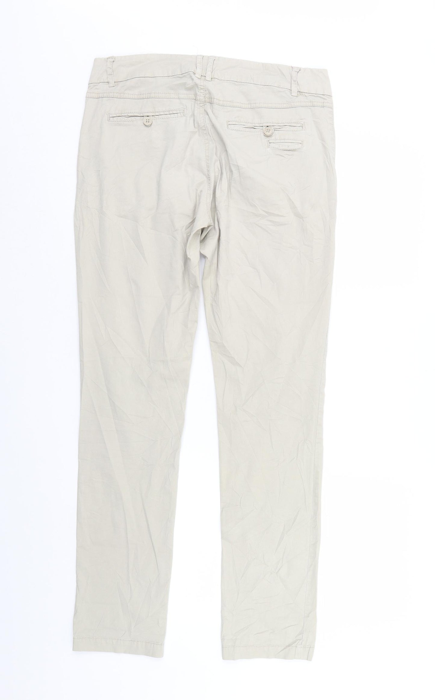 LOGG Womens Beige   Straight Jeans Size 10 L30 in