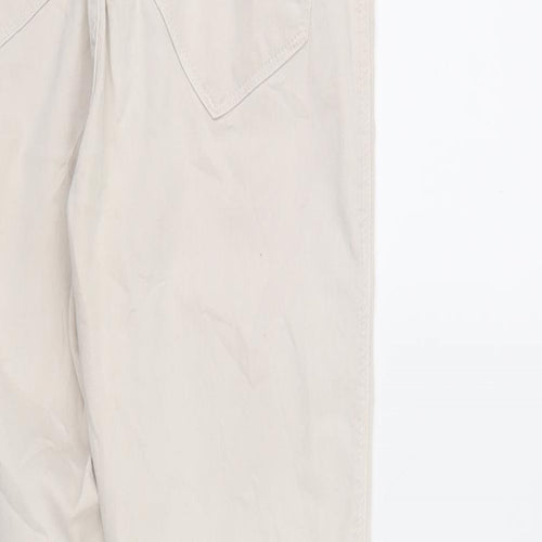 Bershka Womens Ivory  Denim Skinny Jeans Size 14 L27 in - Elastic Waist