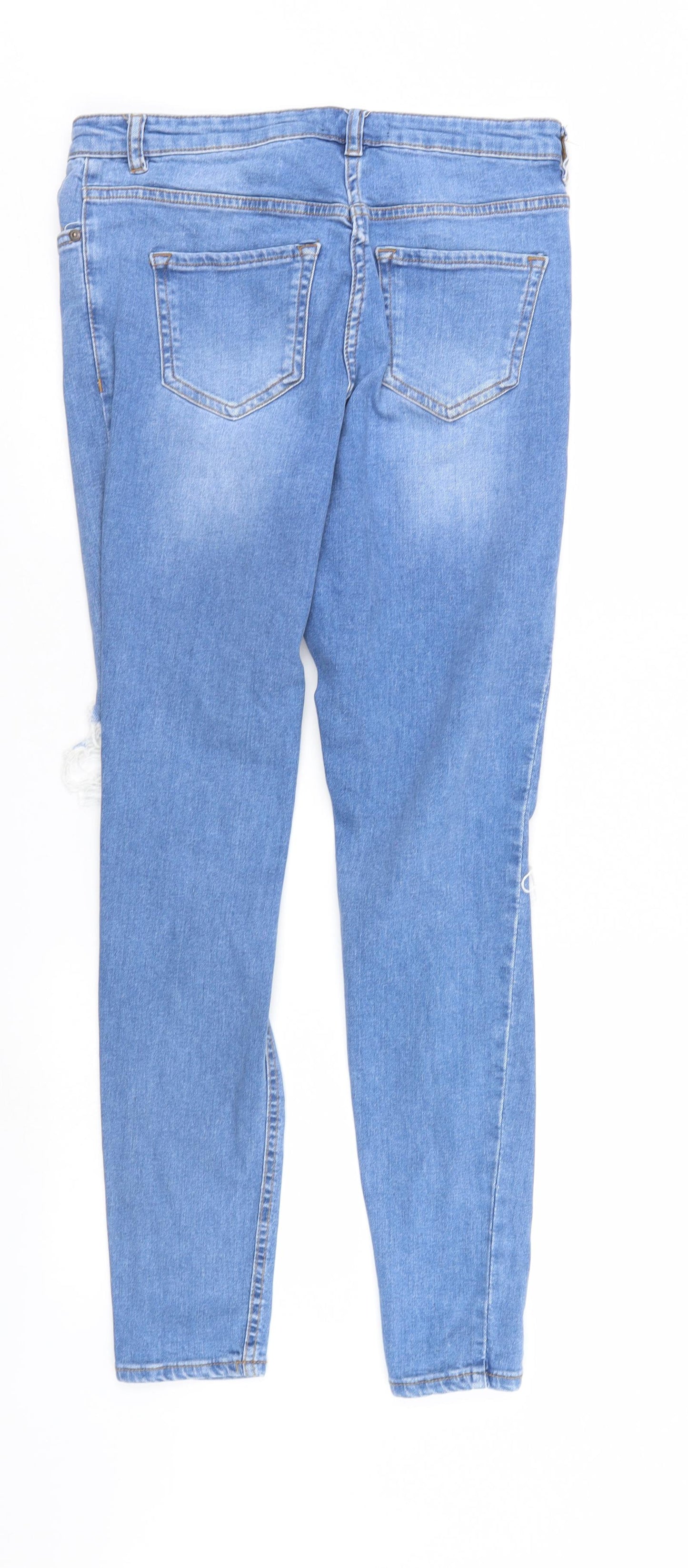 Studio Womens Blue  Denim Straight Jeans Size 10 L28 in