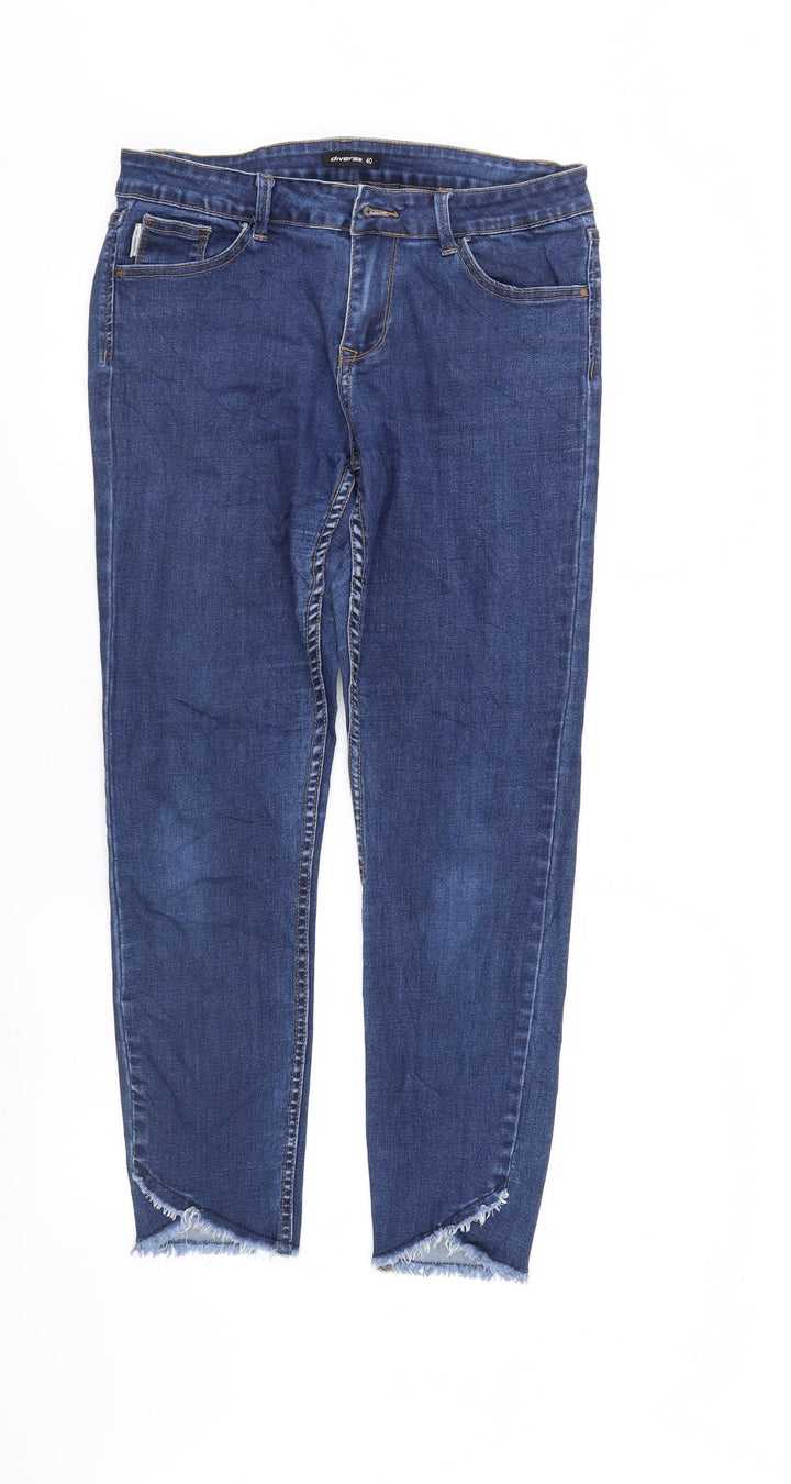 Diverse Womens Blue Denim Straight Jeans Size 12 L27 in