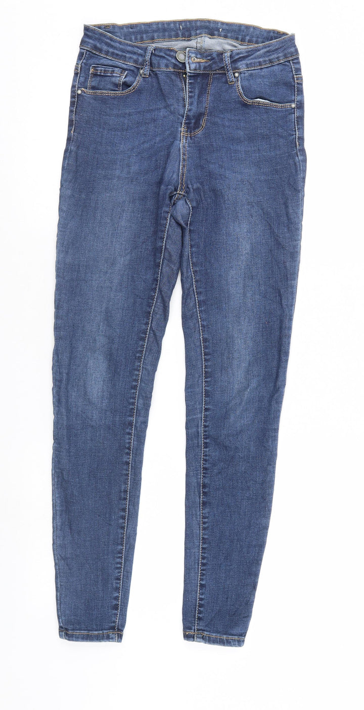 Preworn Womens Blue  Denim Skinny Jeans Size 8 L28 in