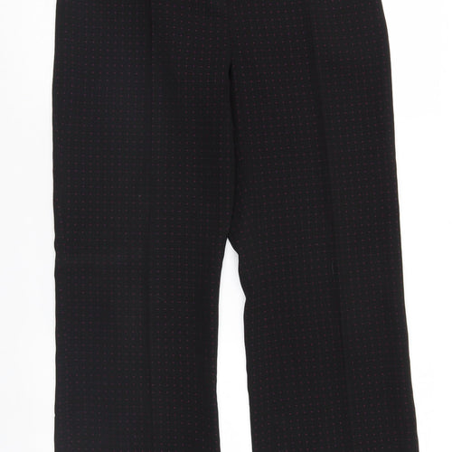 Kerio Womens Black Polka Dot  Trousers  Size 12 L29 in
