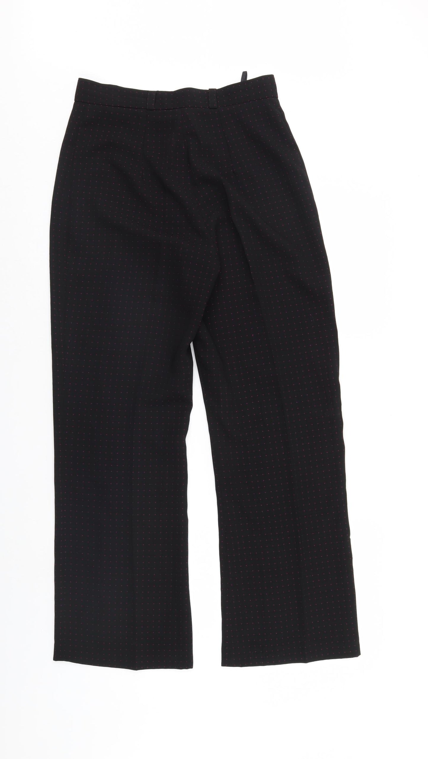 Kerio Womens Black Polka Dot  Trousers  Size 12 L29 in