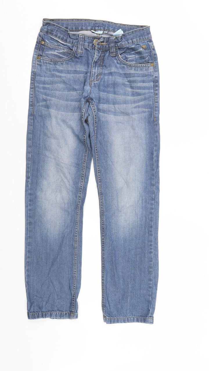 Tom Taylor Mens Blue Denim Straight Jeans Size L L29 in