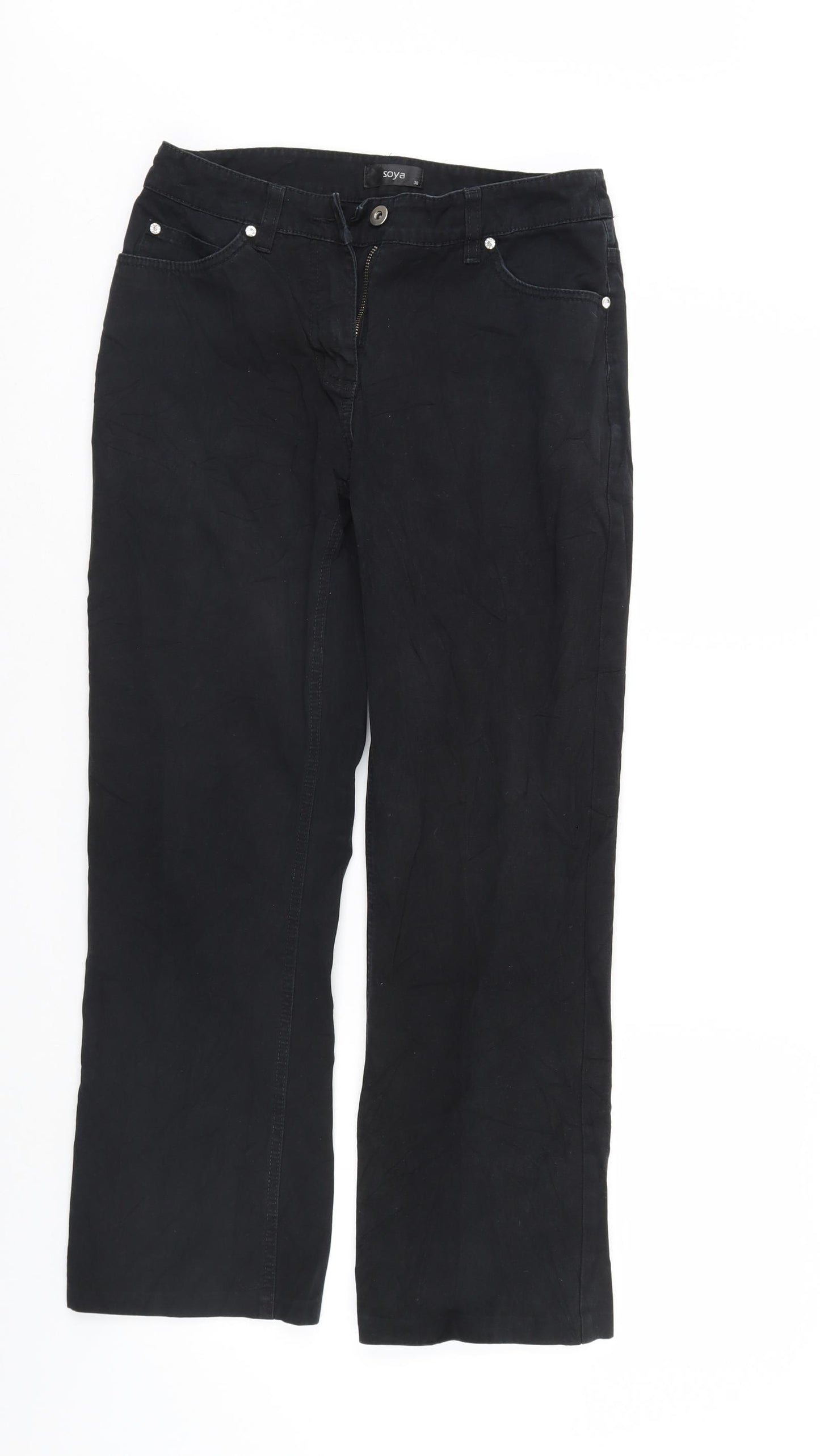 Soya Womens   Denim Straight Jeans Size 8 L28 in