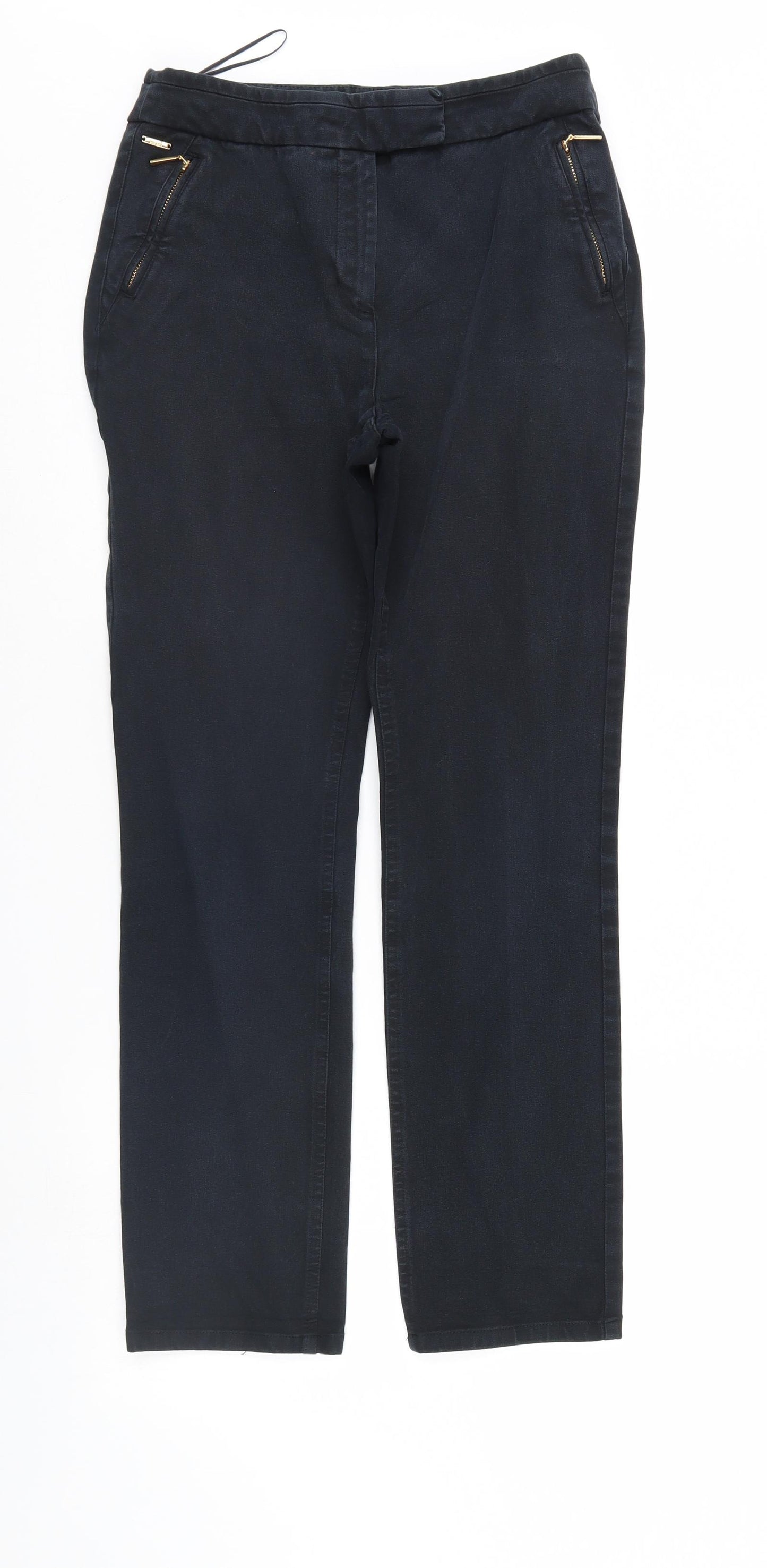 Per Una Womens Black   Trousers  Size 10 L27 in