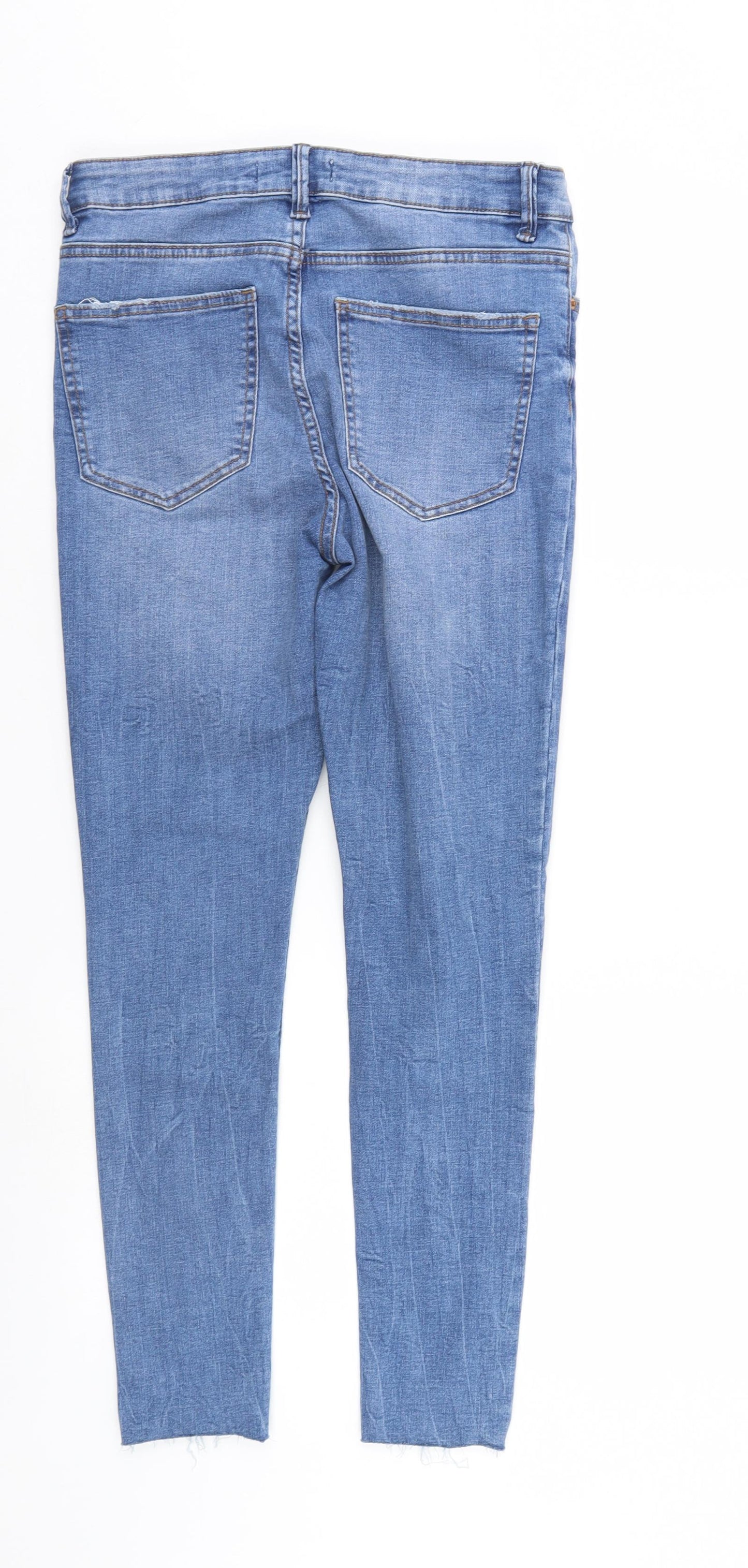 Denim Co. Womens Blue  Denim Tapered Jeans Size 12 L27 in