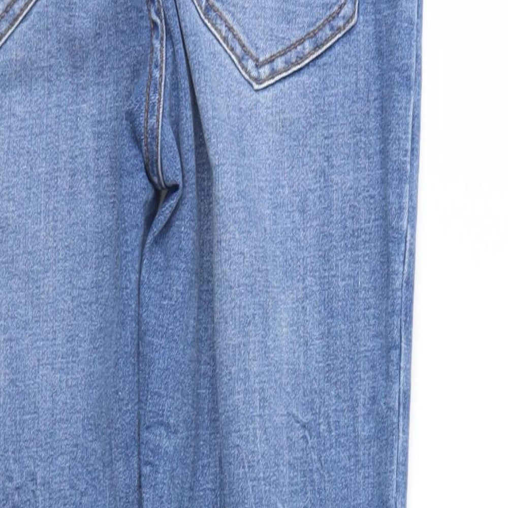 Denim Co. Womens Blue  Denim Tapered Jeans Size 12 L27 in