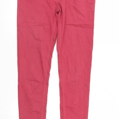 Denim & Co. Womens Red  Denim Skinny Jeans Size 8 L31 in