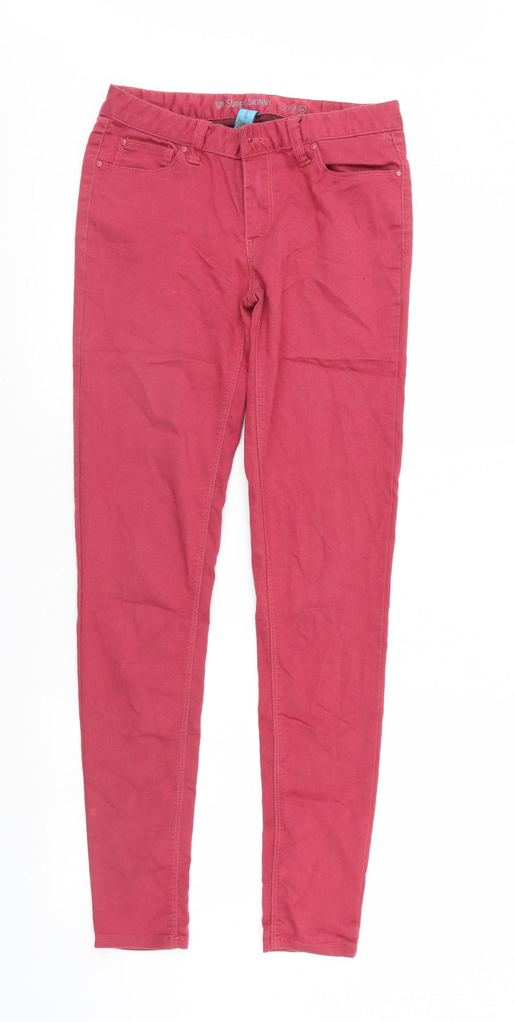 Denim & Co. Womens Red Denim Skinny Jeans Size 8 L31 in