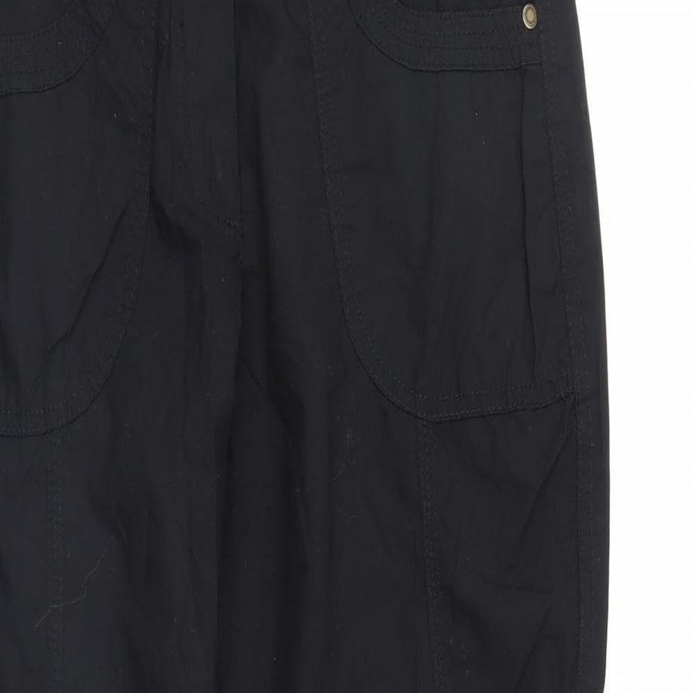 Yessica Womens Black   Cropped Trousers Size 12 L24 in - Cargo Pants