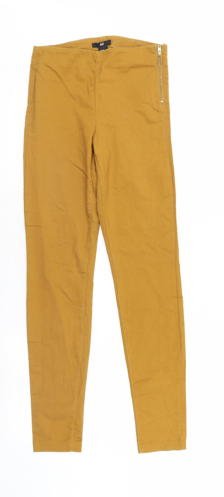 H&M Womens Gold   Trousers  Size 6 L29 in