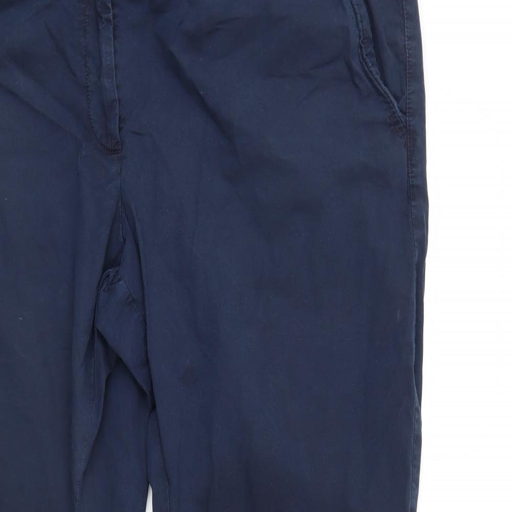 M&S Womens Blue   Chino Trousers Size 20 L27 in