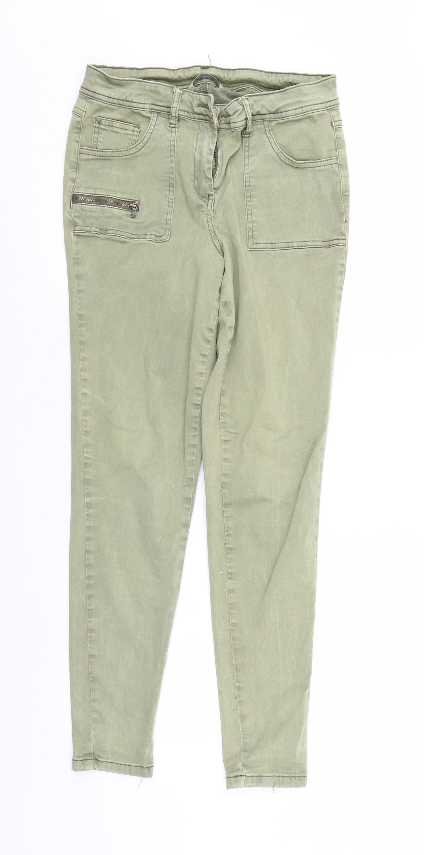 George Womens Green  Denim Straight Jeans Size 10 L28 in