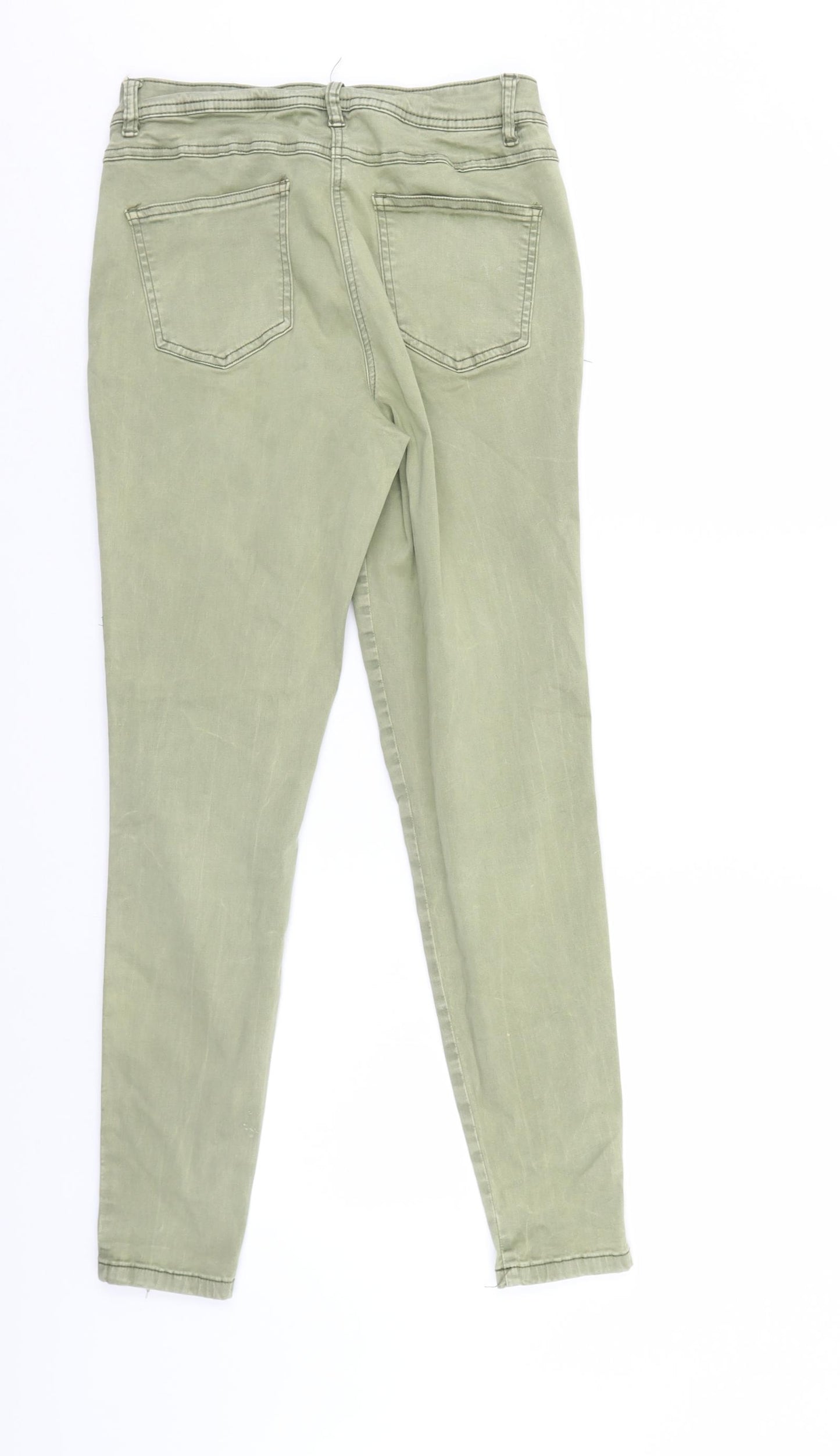 George Womens Green  Denim Straight Jeans Size 10 L28 in