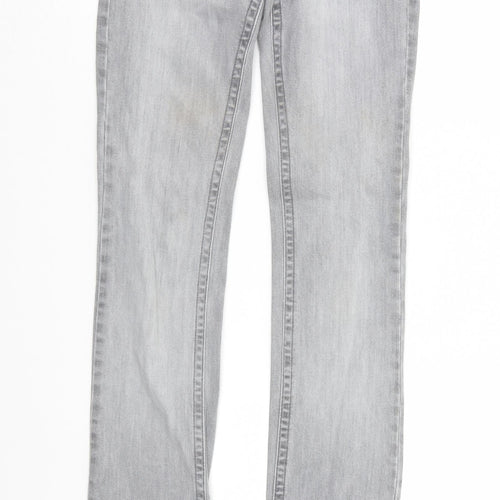 Moto Mens Grey  Denim Straight Jeans Size 25 in L32 in