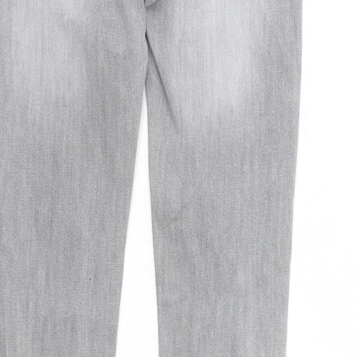 Moto Mens Grey  Denim Straight Jeans Size 25 in L32 in