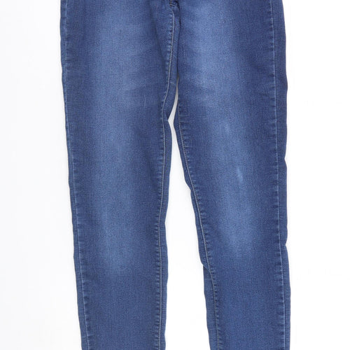 Denim & Co. Womens Blue  Denim Straight Jeans Size 12 L29 in - Elastic Waist