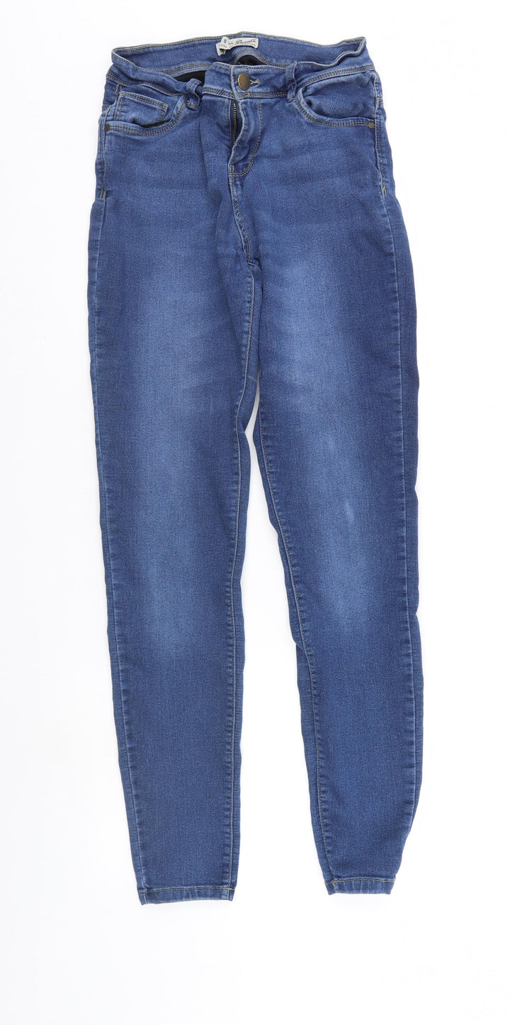 Denim & Co. Womens Blue Denim Straight Jeans Size 12 L29 in - Elastic Waist